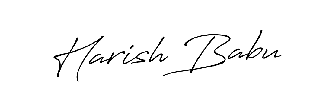 Design your own signature with our free online signature maker. With this signature software, you can create a handwritten (Antro_Vectra_Bolder) signature for name Harish Babu. Harish Babu signature style 7 images and pictures png