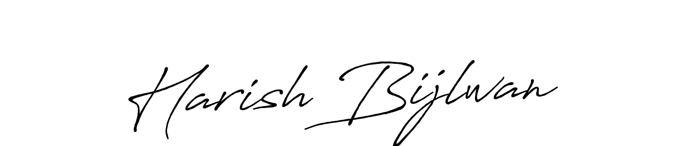 Use a signature maker to create a handwritten signature online. With this signature software, you can design (Antro_Vectra_Bolder) your own signature for name Harish Bijlwan. Harish Bijlwan signature style 7 images and pictures png