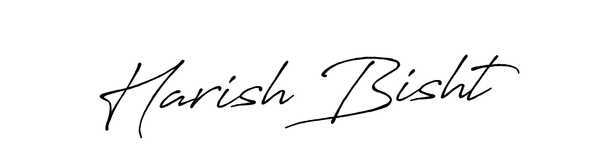 You should practise on your own different ways (Antro_Vectra_Bolder) to write your name (Harish Bisht) in signature. don't let someone else do it for you. Harish Bisht signature style 7 images and pictures png