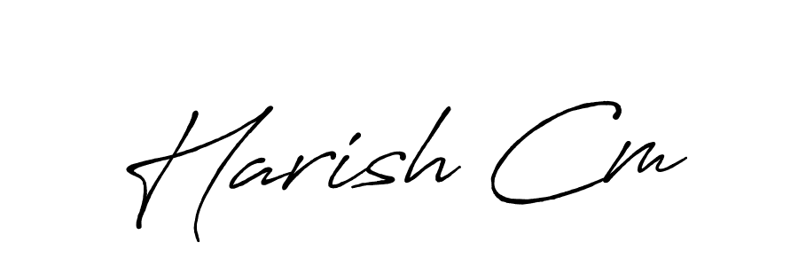 Make a beautiful signature design for name Harish Cm. Use this online signature maker to create a handwritten signature for free. Harish Cm signature style 7 images and pictures png