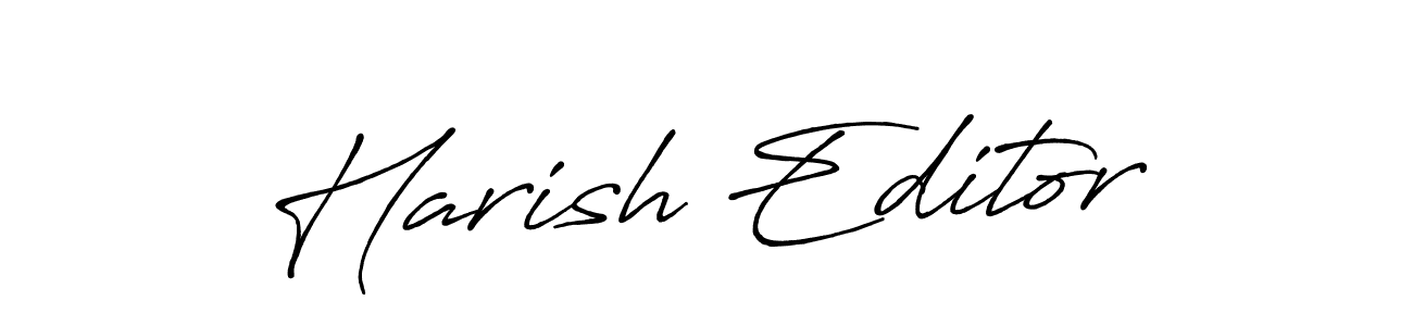 How to make Harish Editor signature? Antro_Vectra_Bolder is a professional autograph style. Create handwritten signature for Harish Editor name. Harish Editor signature style 7 images and pictures png