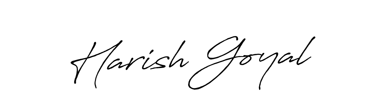 Create a beautiful signature design for name Harish Goyal. With this signature (Antro_Vectra_Bolder) fonts, you can make a handwritten signature for free. Harish Goyal signature style 7 images and pictures png
