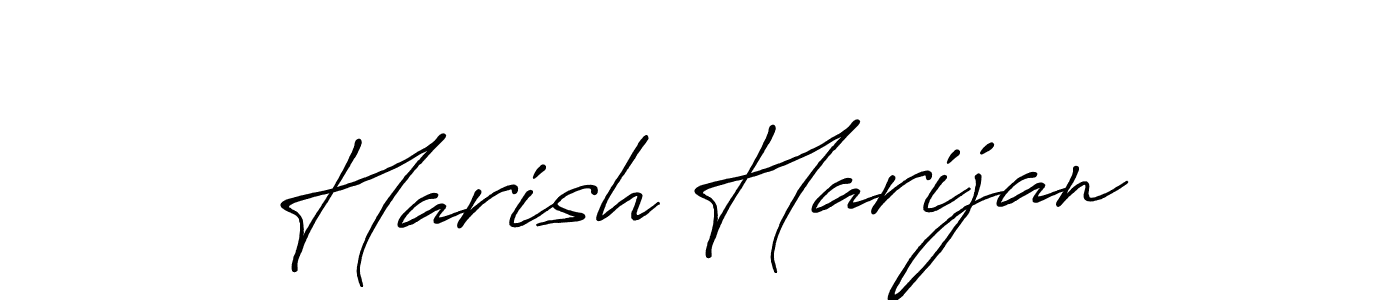 Harish Harijan stylish signature style. Best Handwritten Sign (Antro_Vectra_Bolder) for my name. Handwritten Signature Collection Ideas for my name Harish Harijan. Harish Harijan signature style 7 images and pictures png