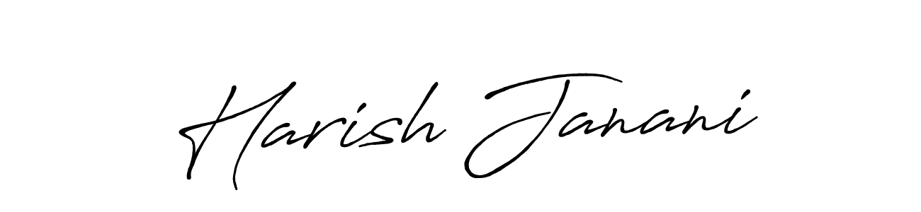 Use a signature maker to create a handwritten signature online. With this signature software, you can design (Antro_Vectra_Bolder) your own signature for name Harish Janani. Harish Janani signature style 7 images and pictures png