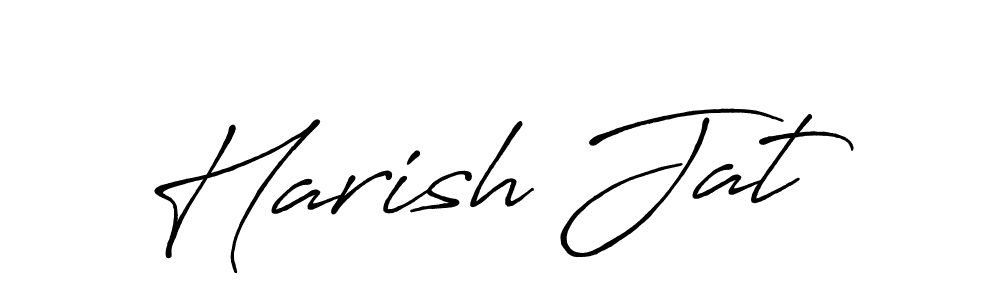 How to make Harish Jat name signature. Use Antro_Vectra_Bolder style for creating short signs online. This is the latest handwritten sign. Harish Jat signature style 7 images and pictures png