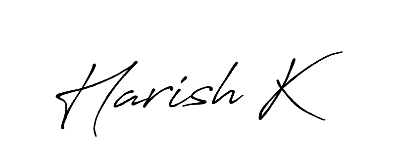 Make a beautiful signature design for name Harish K. Use this online signature maker to create a handwritten signature for free. Harish K signature style 7 images and pictures png