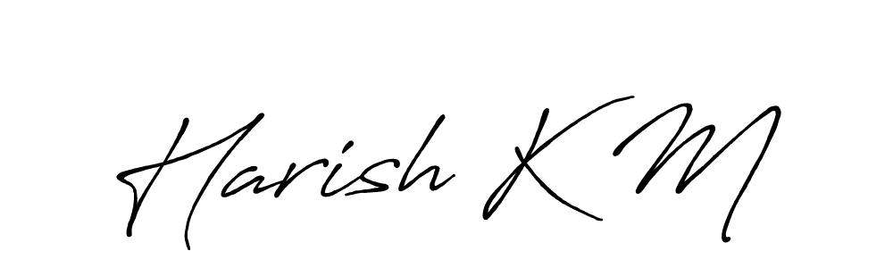 Also we have Harish K M name is the best signature style. Create professional handwritten signature collection using Antro_Vectra_Bolder autograph style. Harish K M signature style 7 images and pictures png