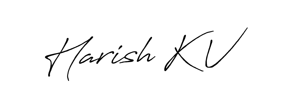 It looks lik you need a new signature style for name Harish K V. Design unique handwritten (Antro_Vectra_Bolder) signature with our free signature maker in just a few clicks. Harish K V signature style 7 images and pictures png