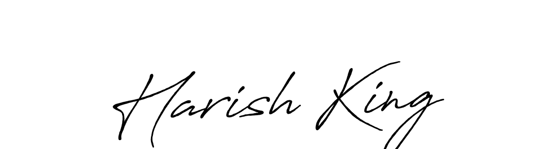 Make a beautiful signature design for name Harish King. With this signature (Antro_Vectra_Bolder) style, you can create a handwritten signature for free. Harish King signature style 7 images and pictures png