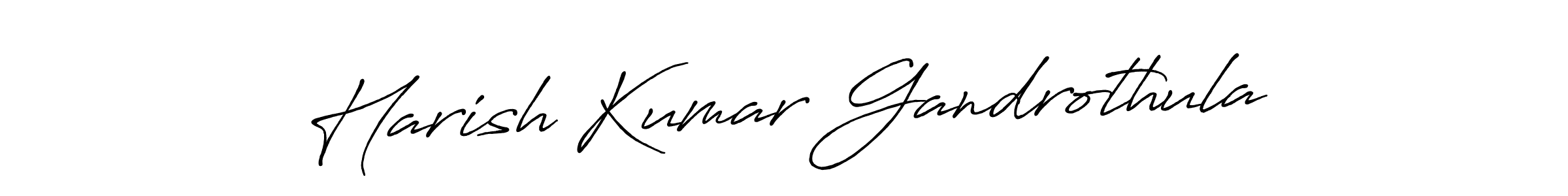 Make a short Harish Kumar Gandrothula signature style. Manage your documents anywhere anytime using Antro_Vectra_Bolder. Create and add eSignatures, submit forms, share and send files easily. Harish Kumar Gandrothula signature style 7 images and pictures png