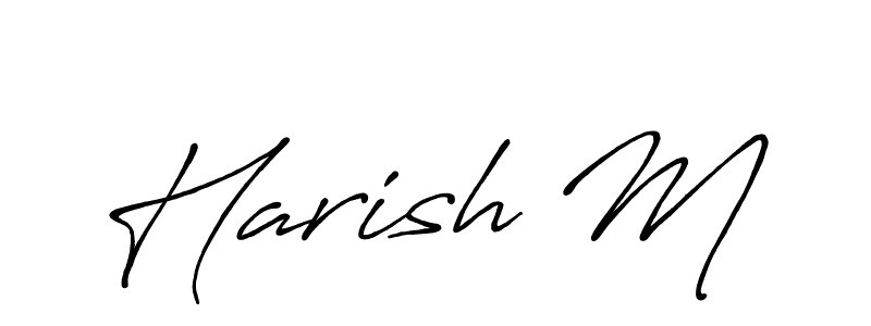 Design your own signature with our free online signature maker. With this signature software, you can create a handwritten (Antro_Vectra_Bolder) signature for name Harish M. Harish M signature style 7 images and pictures png