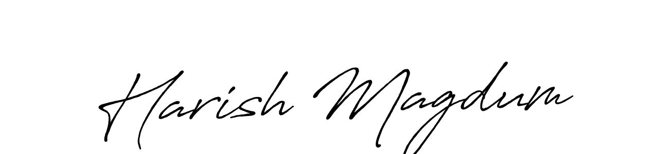 Harish Magdum stylish signature style. Best Handwritten Sign (Antro_Vectra_Bolder) for my name. Handwritten Signature Collection Ideas for my name Harish Magdum. Harish Magdum signature style 7 images and pictures png