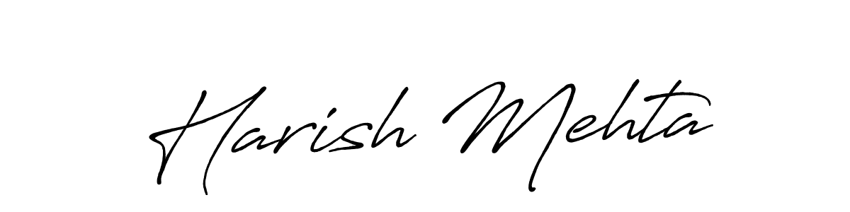 Also we have Harish Mehta name is the best signature style. Create professional handwritten signature collection using Antro_Vectra_Bolder autograph style. Harish Mehta signature style 7 images and pictures png