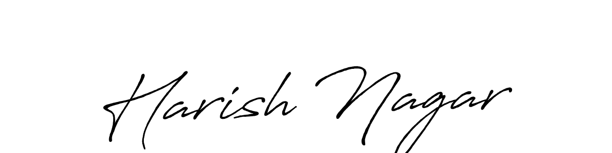 How to make Harish Nagar signature? Antro_Vectra_Bolder is a professional autograph style. Create handwritten signature for Harish Nagar name. Harish Nagar signature style 7 images and pictures png