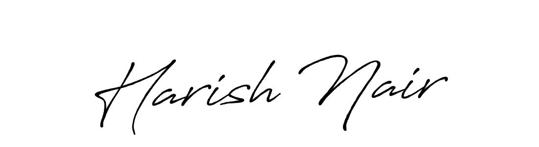 Make a beautiful signature design for name Harish Nair. With this signature (Antro_Vectra_Bolder) style, you can create a handwritten signature for free. Harish Nair signature style 7 images and pictures png