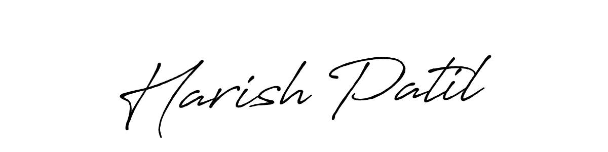 Make a beautiful signature design for name Harish Patil. With this signature (Antro_Vectra_Bolder) style, you can create a handwritten signature for free. Harish Patil signature style 7 images and pictures png