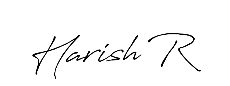 if you are searching for the best signature style for your name Harish R. so please give up your signature search. here we have designed multiple signature styles  using Antro_Vectra_Bolder. Harish R signature style 7 images and pictures png