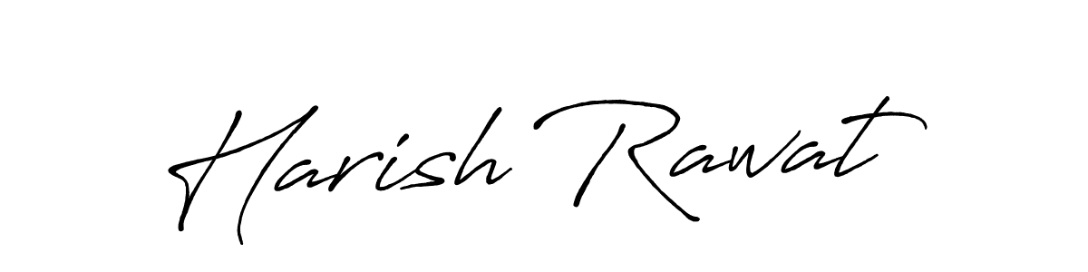 Make a beautiful signature design for name Harish Rawat. With this signature (Antro_Vectra_Bolder) style, you can create a handwritten signature for free. Harish Rawat signature style 7 images and pictures png