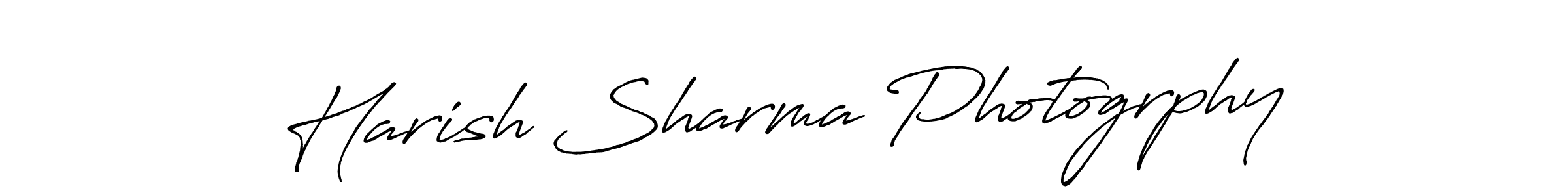 Antro_Vectra_Bolder is a professional signature style that is perfect for those who want to add a touch of class to their signature. It is also a great choice for those who want to make their signature more unique. Get Harish Sharma Photogrphy name to fancy signature for free. Harish Sharma Photogrphy signature style 7 images and pictures png