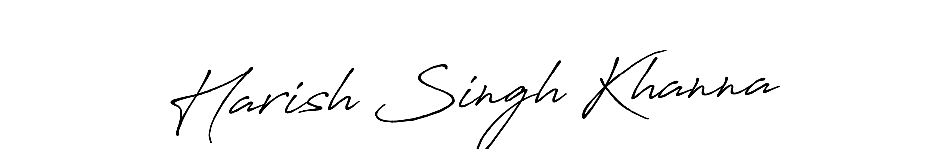 Also we have Harish Singh Khanna name is the best signature style. Create professional handwritten signature collection using Antro_Vectra_Bolder autograph style. Harish Singh Khanna signature style 7 images and pictures png