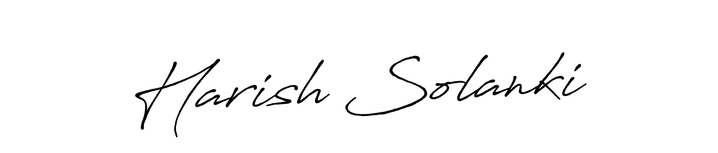 Use a signature maker to create a handwritten signature online. With this signature software, you can design (Antro_Vectra_Bolder) your own signature for name Harish Solanki. Harish Solanki signature style 7 images and pictures png