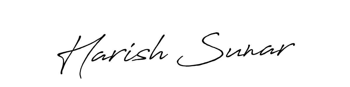 How to make Harish Sunar name signature. Use Antro_Vectra_Bolder style for creating short signs online. This is the latest handwritten sign. Harish Sunar signature style 7 images and pictures png