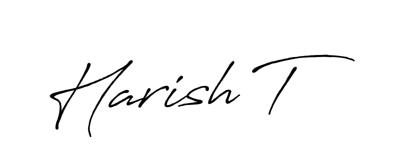 if you are searching for the best signature style for your name Harish T. so please give up your signature search. here we have designed multiple signature styles  using Antro_Vectra_Bolder. Harish T signature style 7 images and pictures png