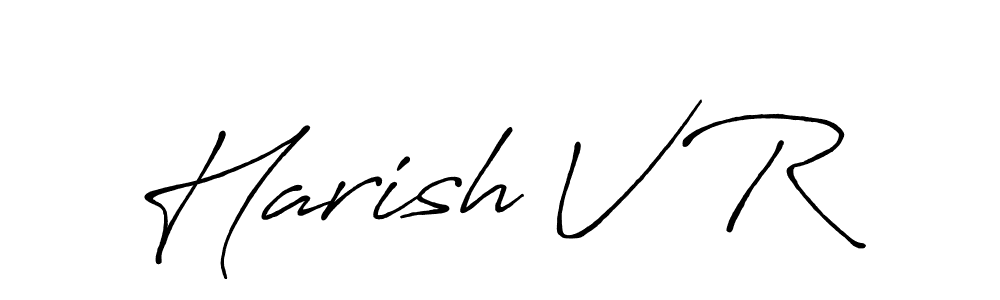 How to make Harish V R name signature. Use Antro_Vectra_Bolder style for creating short signs online. This is the latest handwritten sign. Harish V R signature style 7 images and pictures png