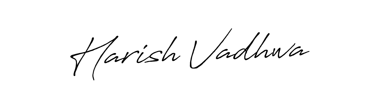 Design your own signature with our free online signature maker. With this signature software, you can create a handwritten (Antro_Vectra_Bolder) signature for name Harish Vadhwa. Harish Vadhwa signature style 7 images and pictures png