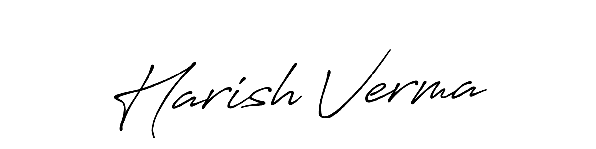 Design your own signature with our free online signature maker. With this signature software, you can create a handwritten (Antro_Vectra_Bolder) signature for name Harish Verma. Harish Verma signature style 7 images and pictures png