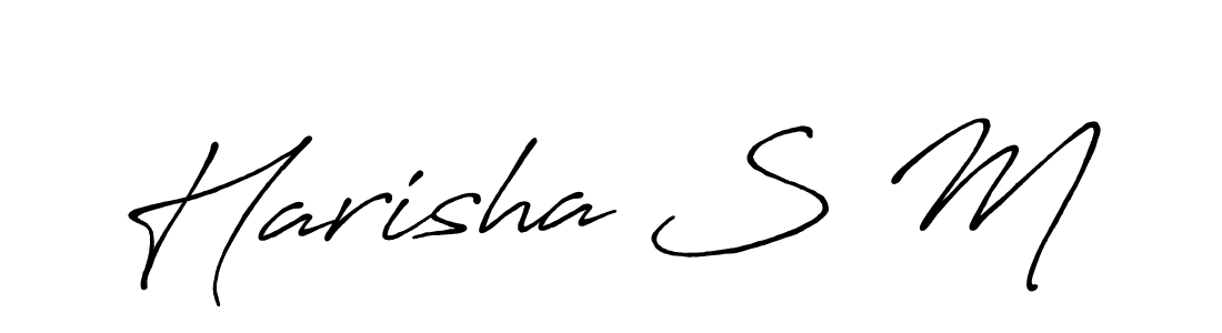 Make a beautiful signature design for name Harisha S M. Use this online signature maker to create a handwritten signature for free. Harisha S M signature style 7 images and pictures png