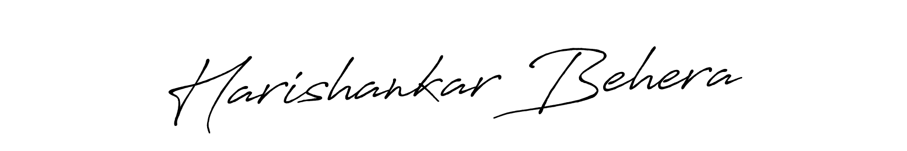 Make a beautiful signature design for name Harishankar Behera. With this signature (Antro_Vectra_Bolder) style, you can create a handwritten signature for free. Harishankar Behera signature style 7 images and pictures png