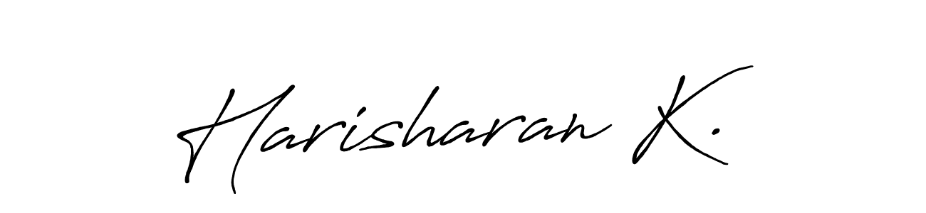 Also we have Harisharan K. name is the best signature style. Create professional handwritten signature collection using Antro_Vectra_Bolder autograph style. Harisharan K. signature style 7 images and pictures png