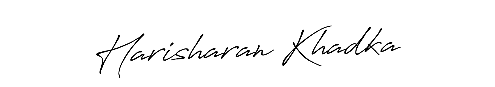 Make a beautiful signature design for name Harisharan Khadka. With this signature (Antro_Vectra_Bolder) style, you can create a handwritten signature for free. Harisharan Khadka signature style 7 images and pictures png
