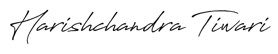 Looking for an artistic signature for Harishchandra Tiwari? The Antro_Vectra_Bolder calligraphy style gives a sophisticated flow suitable for business cards and emails. Harishchandra Tiwari signature style 7 images and pictures png