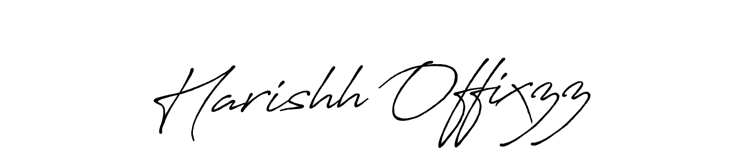 Make a beautiful signature design for name Harishh Offixzz. With this signature (Antro_Vectra_Bolder) style, you can create a handwritten signature for free. Harishh Offixzz signature style 7 images and pictures png