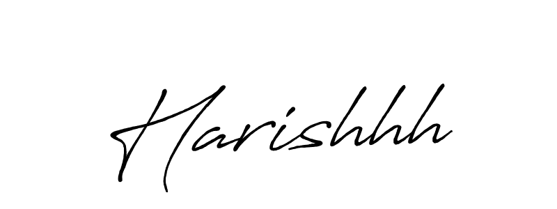 Use a signature maker to create a handwritten signature online. With this signature software, you can design (Antro_Vectra_Bolder) your own signature for name Harishhh. Harishhh signature style 7 images and pictures png