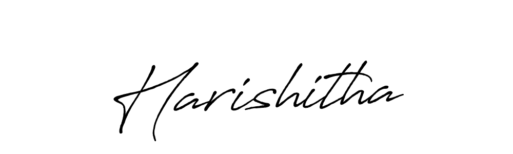 How to make Harishitha name signature. Use Antro_Vectra_Bolder style for creating short signs online. This is the latest handwritten sign. Harishitha signature style 7 images and pictures png