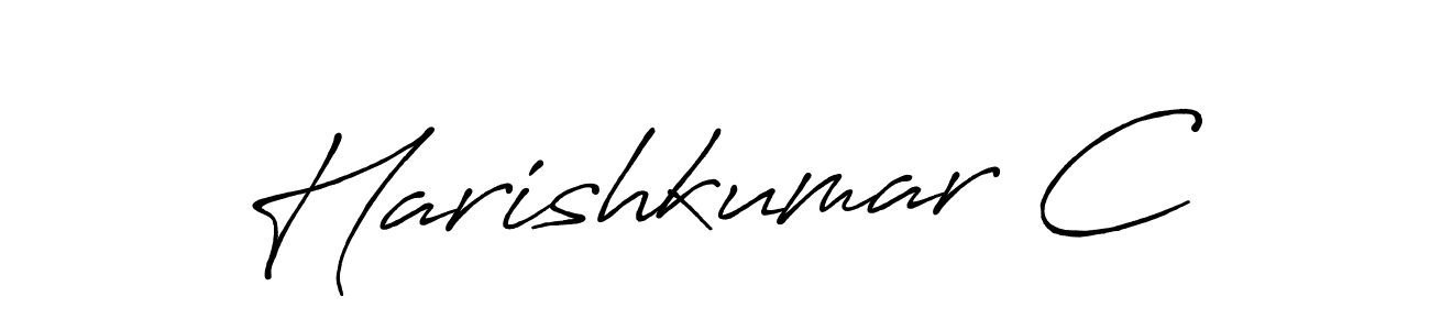 How to make Harishkumar C signature? Antro_Vectra_Bolder is a professional autograph style. Create handwritten signature for Harishkumar C name. Harishkumar C signature style 7 images and pictures png