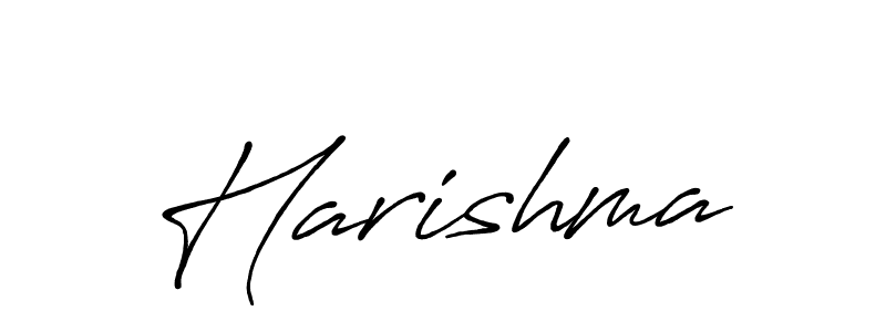 How to make Harishma name signature. Use Antro_Vectra_Bolder style for creating short signs online. This is the latest handwritten sign. Harishma signature style 7 images and pictures png