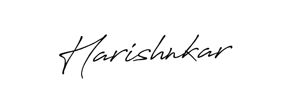 Use a signature maker to create a handwritten signature online. With this signature software, you can design (Antro_Vectra_Bolder) your own signature for name Harishnkar. Harishnkar signature style 7 images and pictures png