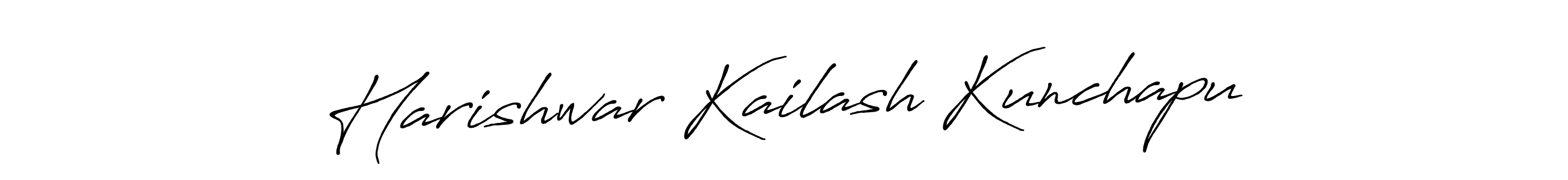 Make a short Harishwar Kailash Kunchapu signature style. Manage your documents anywhere anytime using Antro_Vectra_Bolder. Create and add eSignatures, submit forms, share and send files easily. Harishwar Kailash Kunchapu signature style 7 images and pictures png