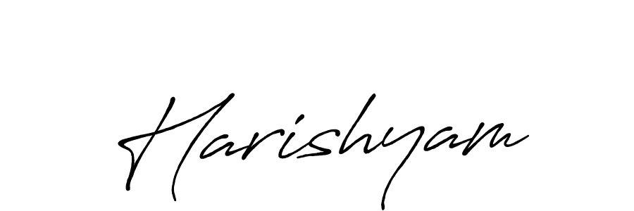 How to make Harishyam name signature. Use Antro_Vectra_Bolder style for creating short signs online. This is the latest handwritten sign. Harishyam signature style 7 images and pictures png