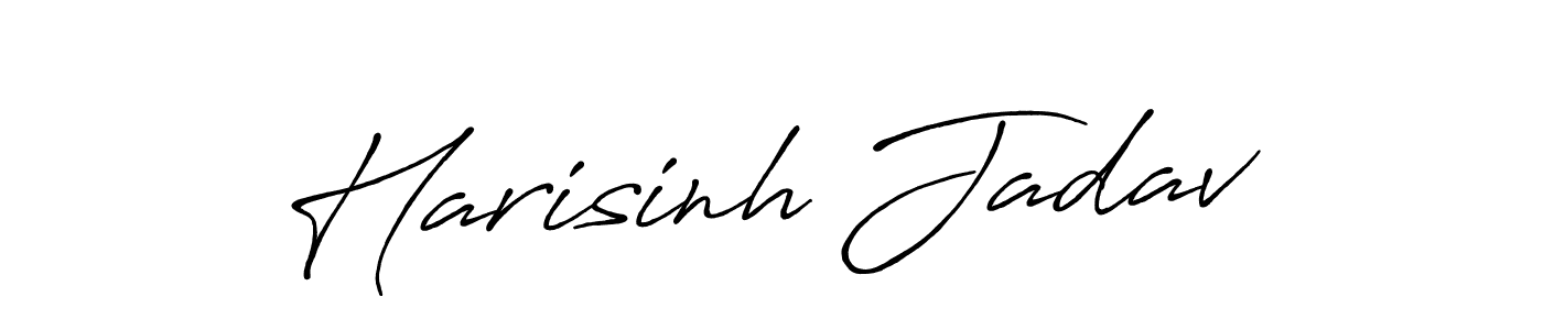 Use a signature maker to create a handwritten signature online. With this signature software, you can design (Antro_Vectra_Bolder) your own signature for name Harisinh Jadav. Harisinh Jadav signature style 7 images and pictures png