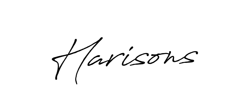 You should practise on your own different ways (Antro_Vectra_Bolder) to write your name (Harisons) in signature. don't let someone else do it for you. Harisons signature style 7 images and pictures png
