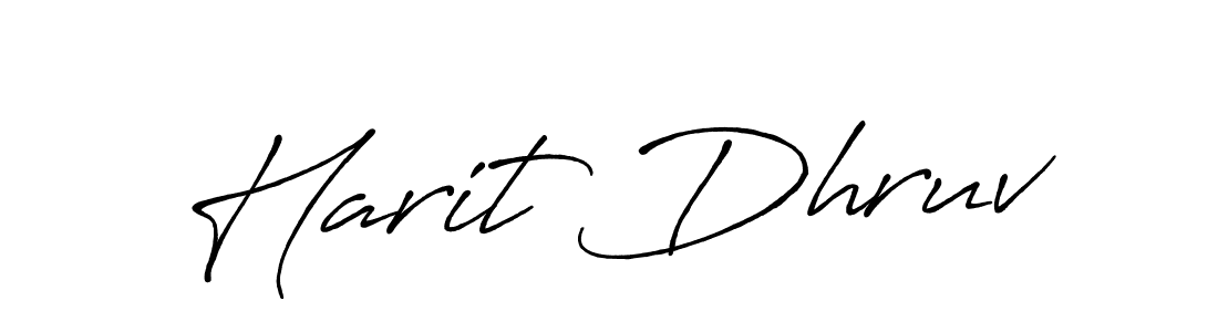 How to make Harit Dhruv signature? Antro_Vectra_Bolder is a professional autograph style. Create handwritten signature for Harit Dhruv name. Harit Dhruv signature style 7 images and pictures png