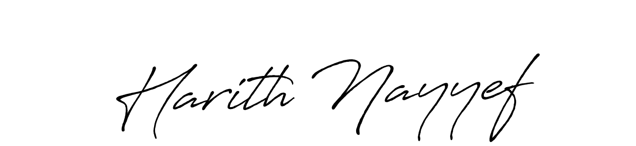 How to make Harith Nayyef name signature. Use Antro_Vectra_Bolder style for creating short signs online. This is the latest handwritten sign. Harith Nayyef signature style 7 images and pictures png