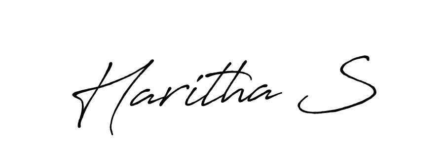 Haritha S stylish signature style. Best Handwritten Sign (Antro_Vectra_Bolder) for my name. Handwritten Signature Collection Ideas for my name Haritha S. Haritha S signature style 7 images and pictures png