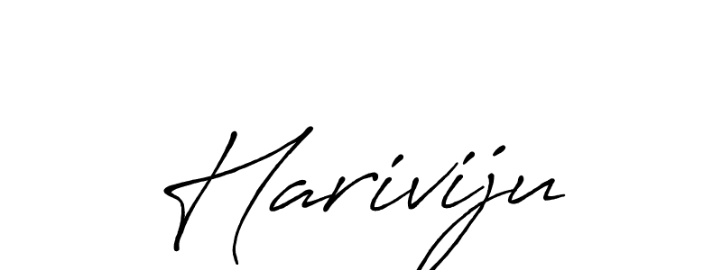 Create a beautiful signature design for name Hariviju. With this signature (Antro_Vectra_Bolder) fonts, you can make a handwritten signature for free. Hariviju signature style 7 images and pictures png