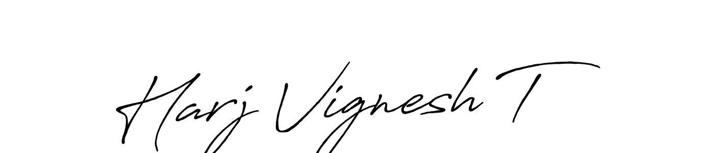 Antro_Vectra_Bolder is a professional signature style that is perfect for those who want to add a touch of class to their signature. It is also a great choice for those who want to make their signature more unique. Get Harj Vignesh T name to fancy signature for free. Harj Vignesh T signature style 7 images and pictures png